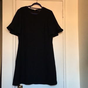 Banana Republic flutter sleeve black dress